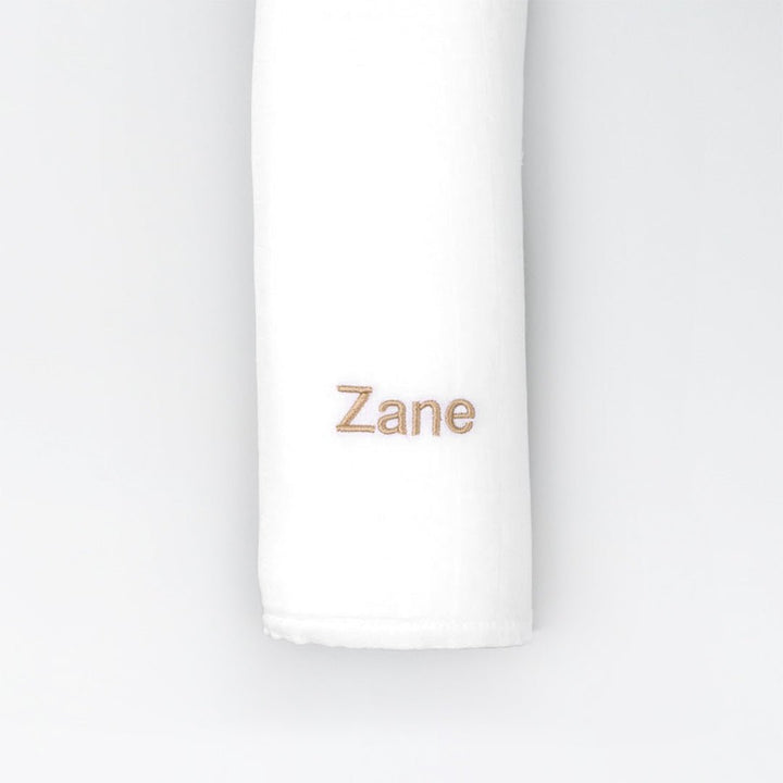 Personalised Bamboo Muslin Swaddle - LOVINGLY SIGNED (HK)