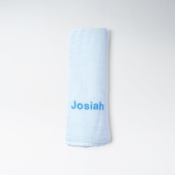 Personalised Bamboo Muslin Swaddle - LOVINGLY SIGNED (HK)