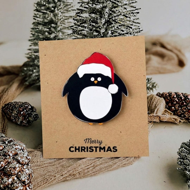 Christmas Penguin Greeting Card