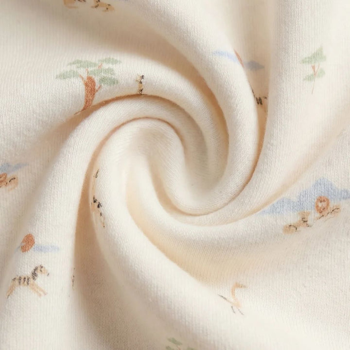 Personalised Organic Cotton Bib - Savannah Animals Tofu | Jamie Kay