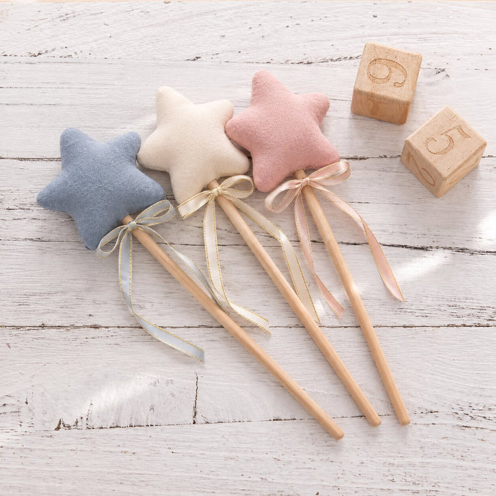 Birthday Star Wand Rattle (Multiple Colour Options)