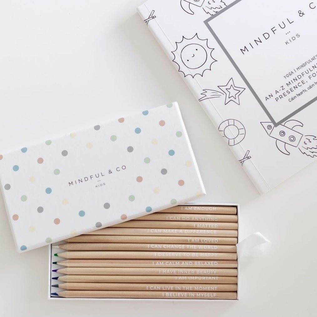 Affirmation Colouring Pencils by Mindful & Co Kids - LOVINGLY SIGNED (HK)
