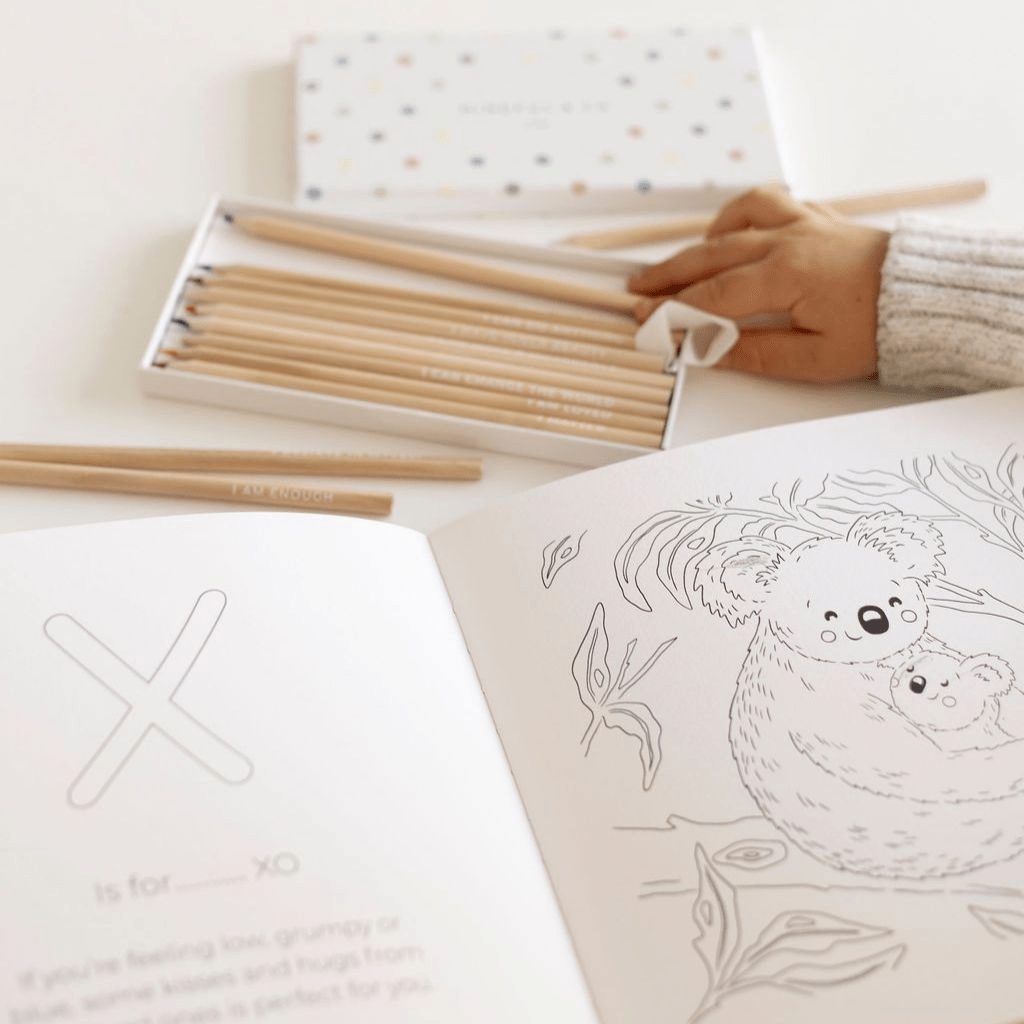Affirmation Colouring Pencils by Mindful & Co Kids - LOVINGLY SIGNED (HK)
