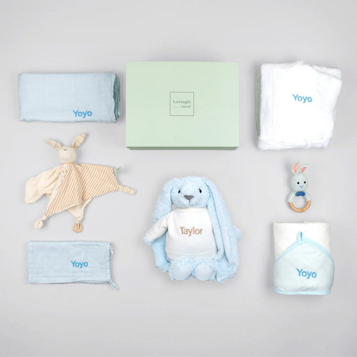 Bamboo Bunny Bliss Gift Set - Blue