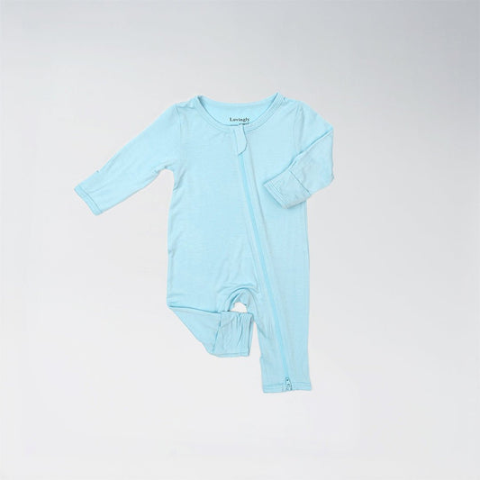 Bamboo Long Sleeve Bodysuit - Blue - LOVINGLY SIGNED (HK)