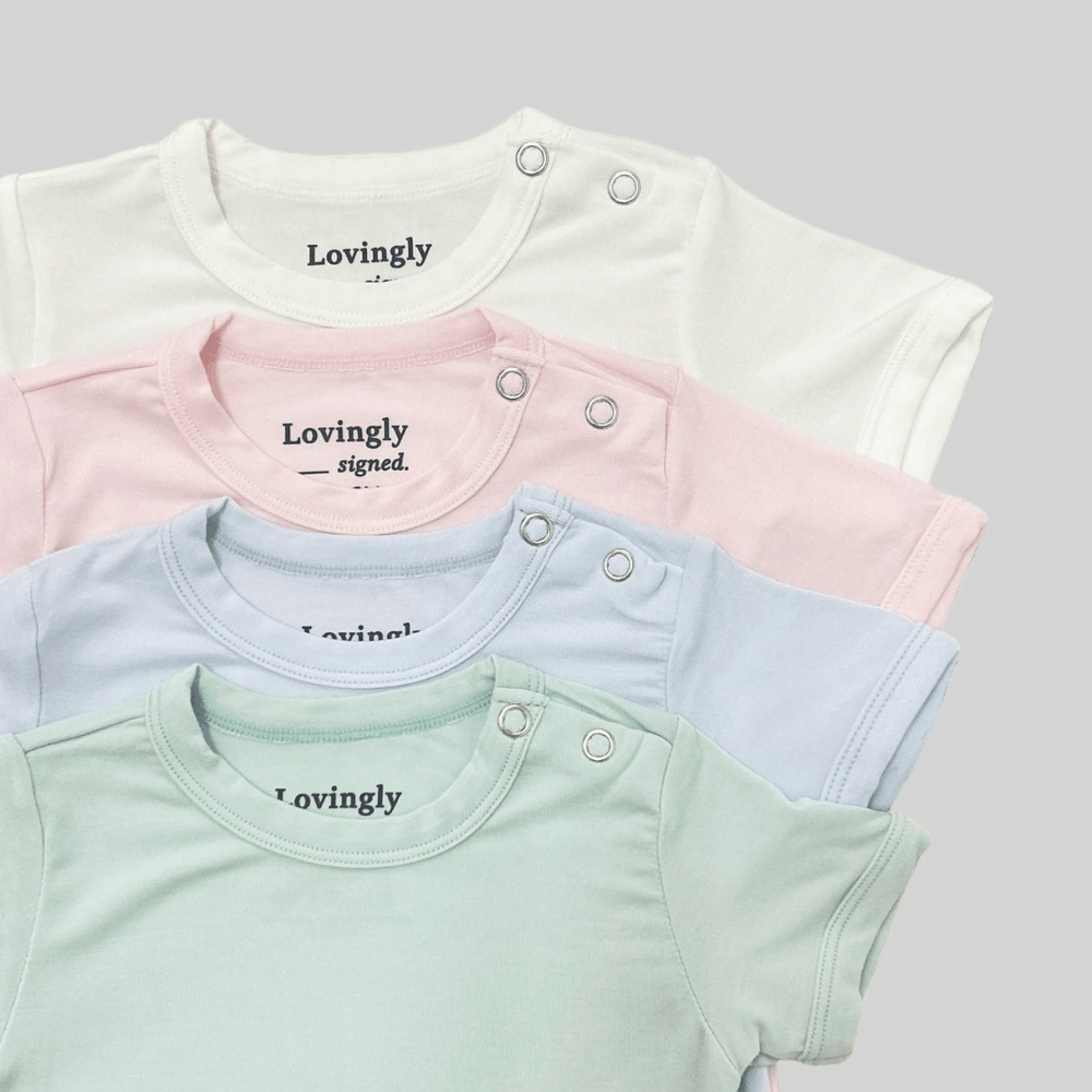 Bamboo Short Sleeve Babygrow (Multiple Colour Options) - LOVINGLY SIGNED (HK)