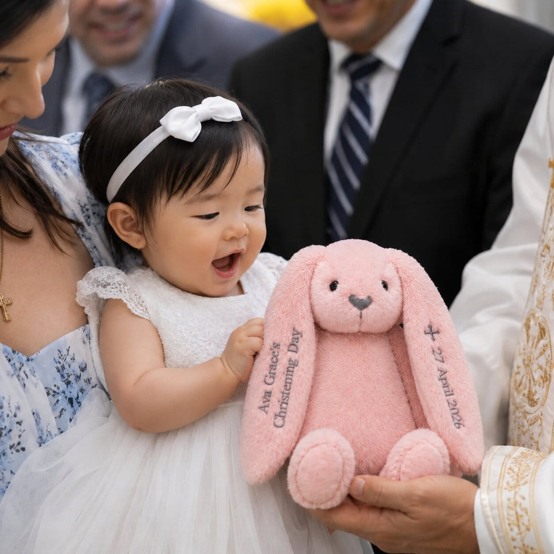 Personalised Christening Bunny | Baptism Gift Hong Kong