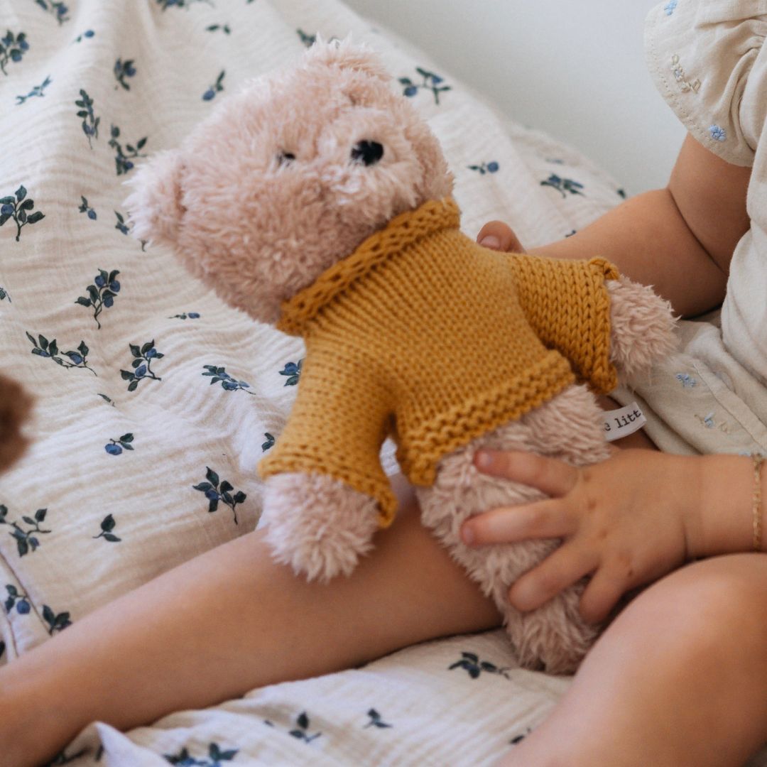 Dulcie the Bear – Medium Soft Toy by and the little dog laughed