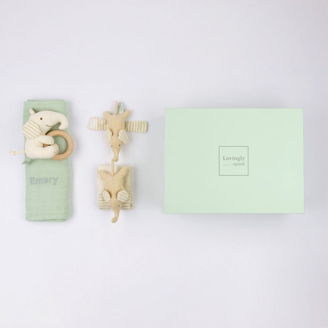 Elephant Happiness Gift Set - Green - LOVINGLY SIGNED (HK)