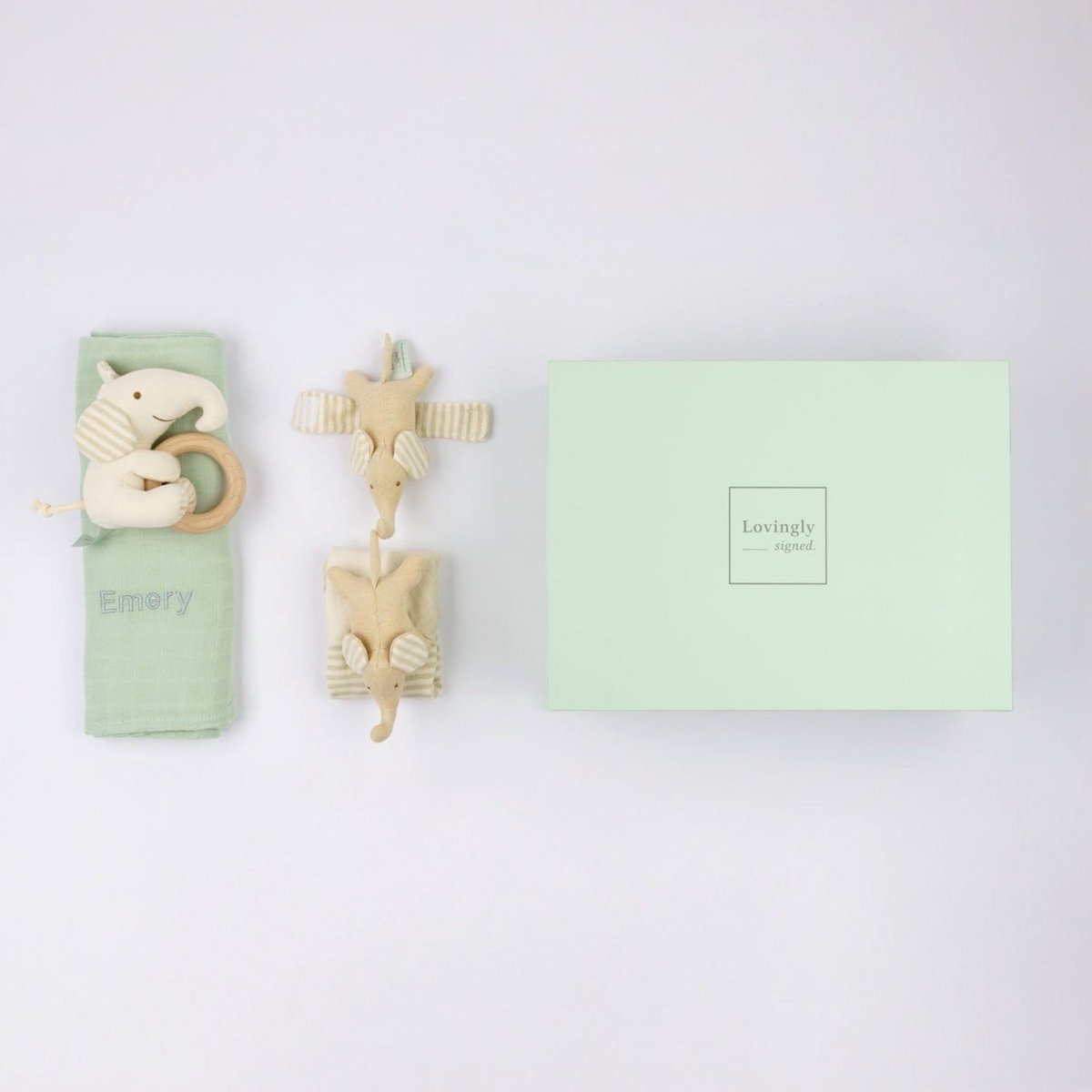 Elephant Happiness Gift Set - Green - LOVINGLY SIGNED (HK)