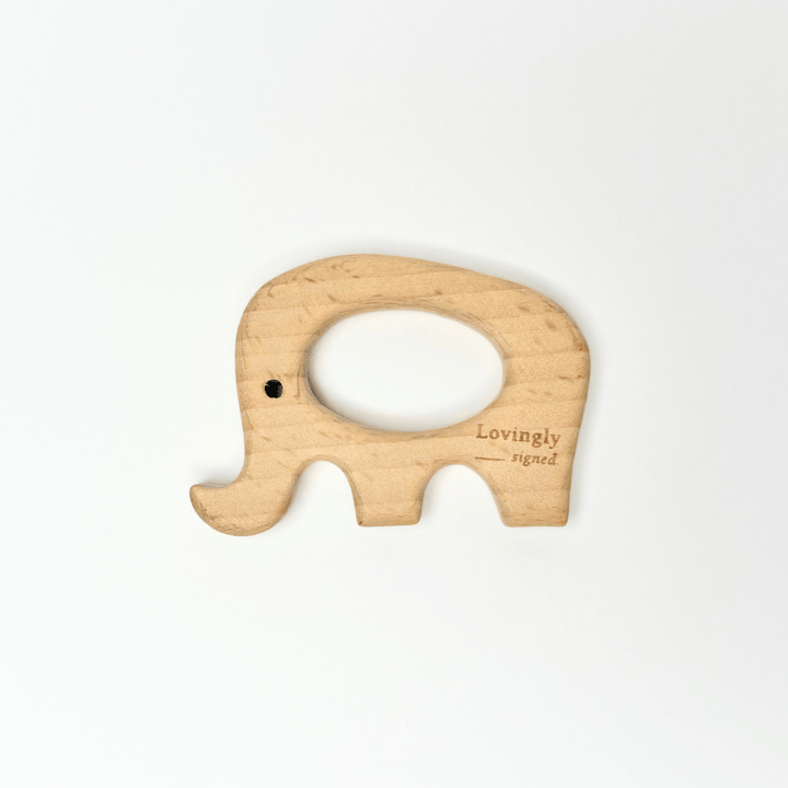 Elephant Wooden Teether - LOVINGLY SIGNED (HK)