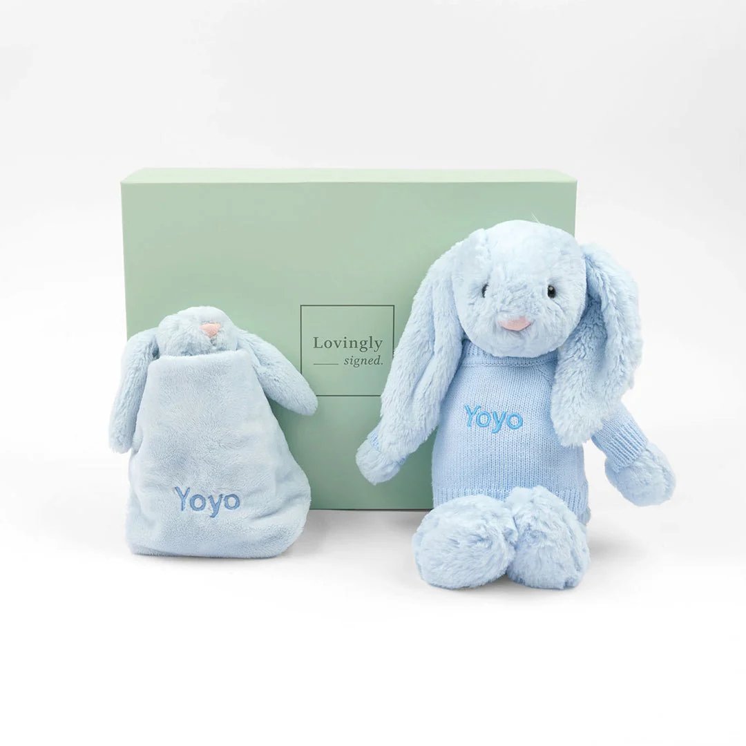 Jellycat Companion Set - Blue - LOVINGLY SIGNED (HK)