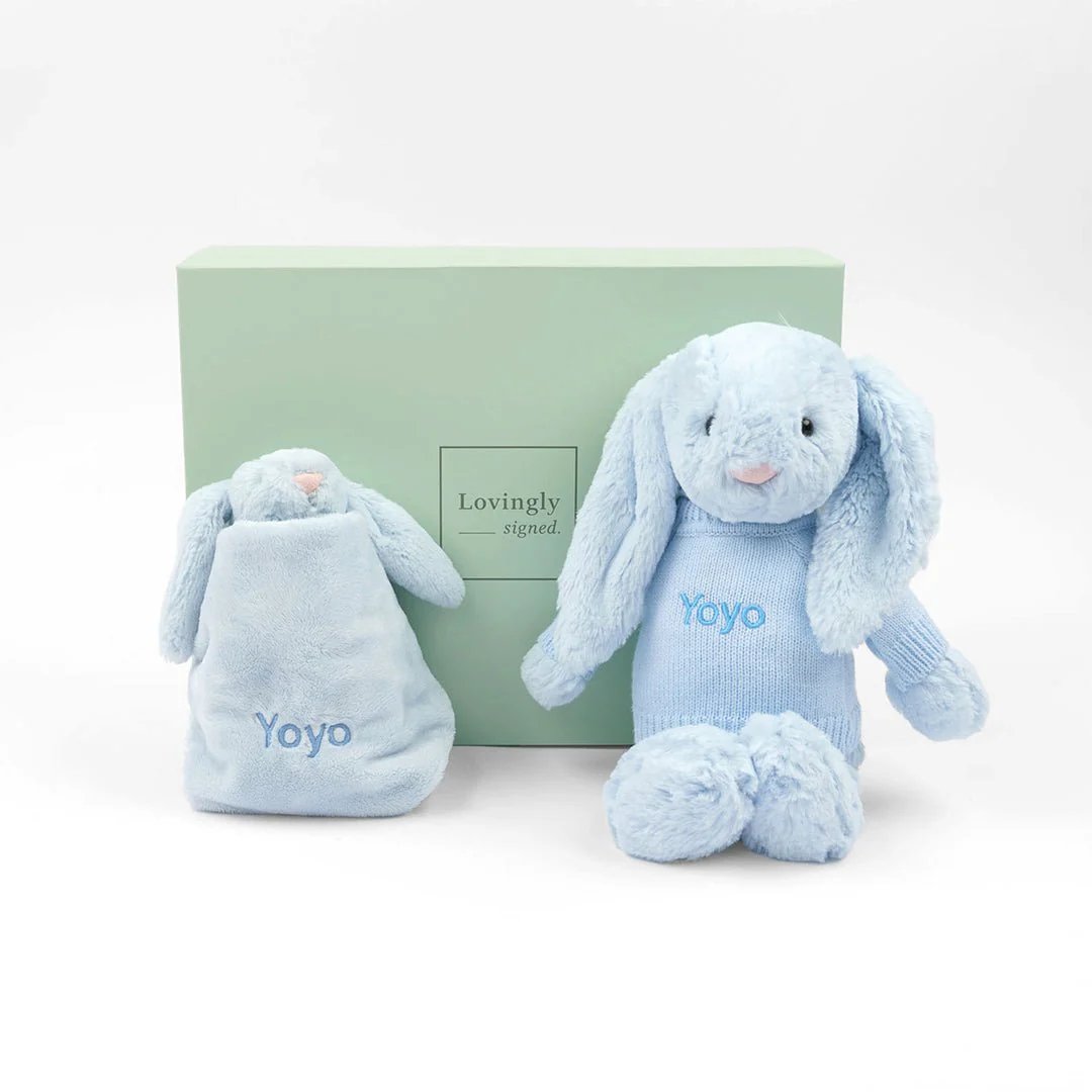 Jellycat Companion Set - Blue - LOVINGLY SIGNED (HK)