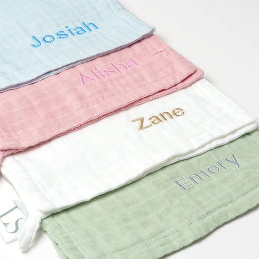 Personalised Bamboo Muslin Cloth - LOVINGLY SIGNED (HK)