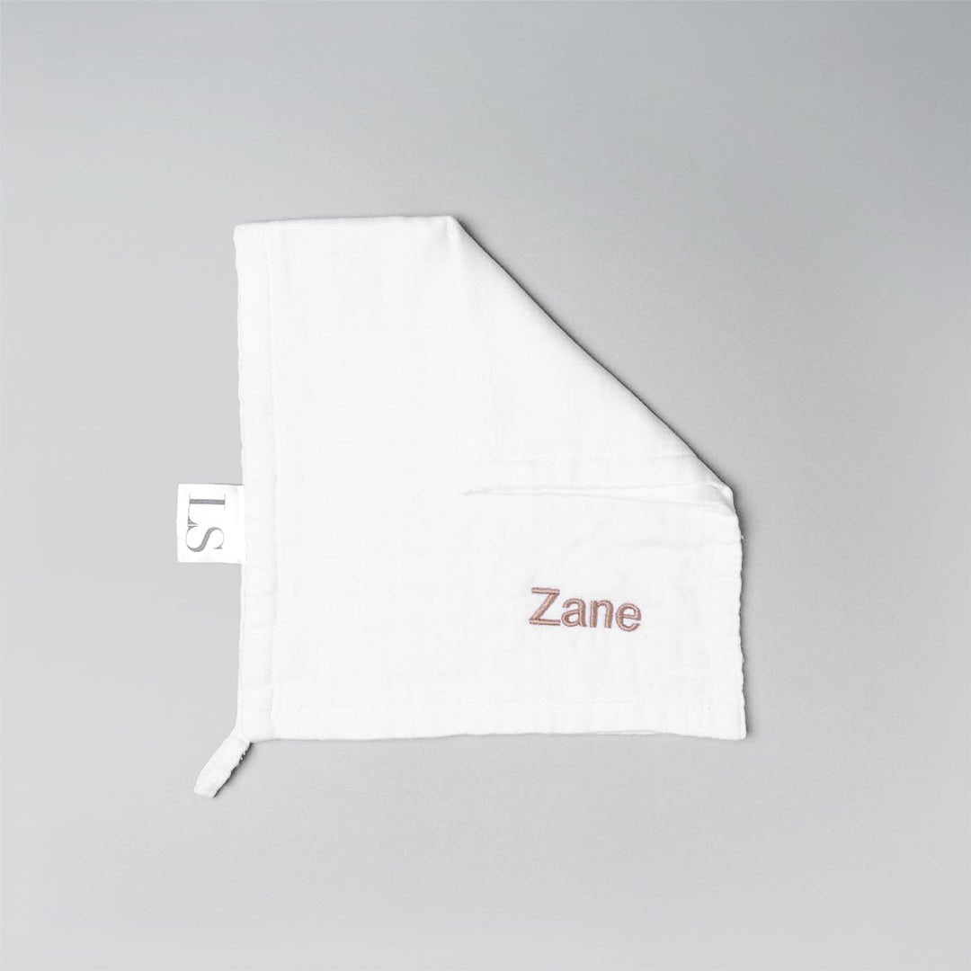 Personalised Bamboo Muslin Cloth - LOVINGLY SIGNED (HK)