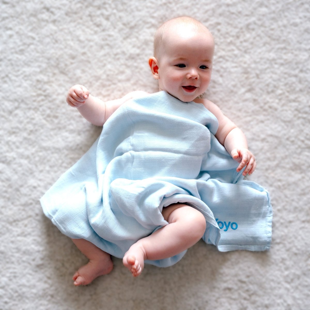 Personalised Bamboo Muslin Swaddle - LOVINGLY SIGNED (HK)