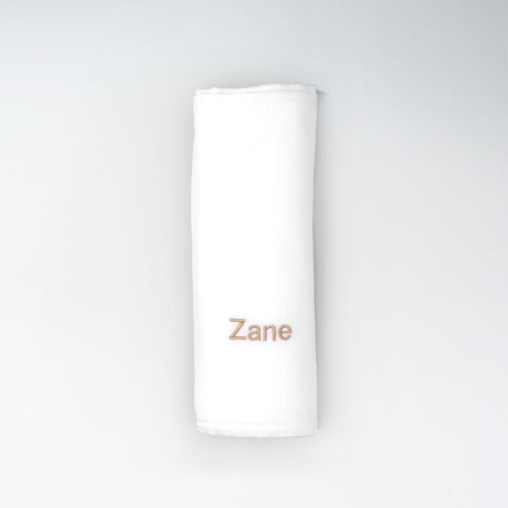 Personalised Bamboo Muslin Swaddle - LOVINGLY SIGNED (HK)