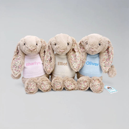 Personalised Blossom Bea Beige Bunny - LOVINGLY SIGNED (HK)