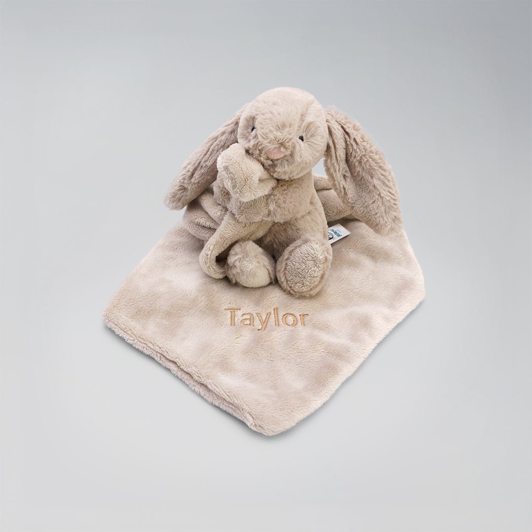 Personalised Bunny Comforter - Beige - LOVINGLY SIGNED (HK)