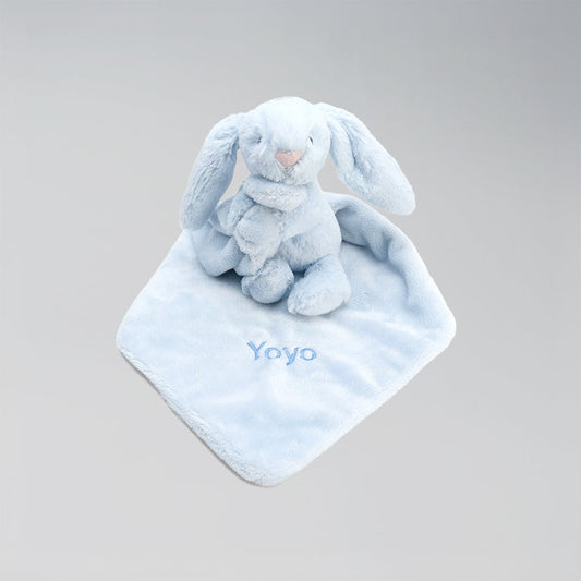 Personalised Bunny Comforter - Blue - LOVINGLY SIGNED (HK)