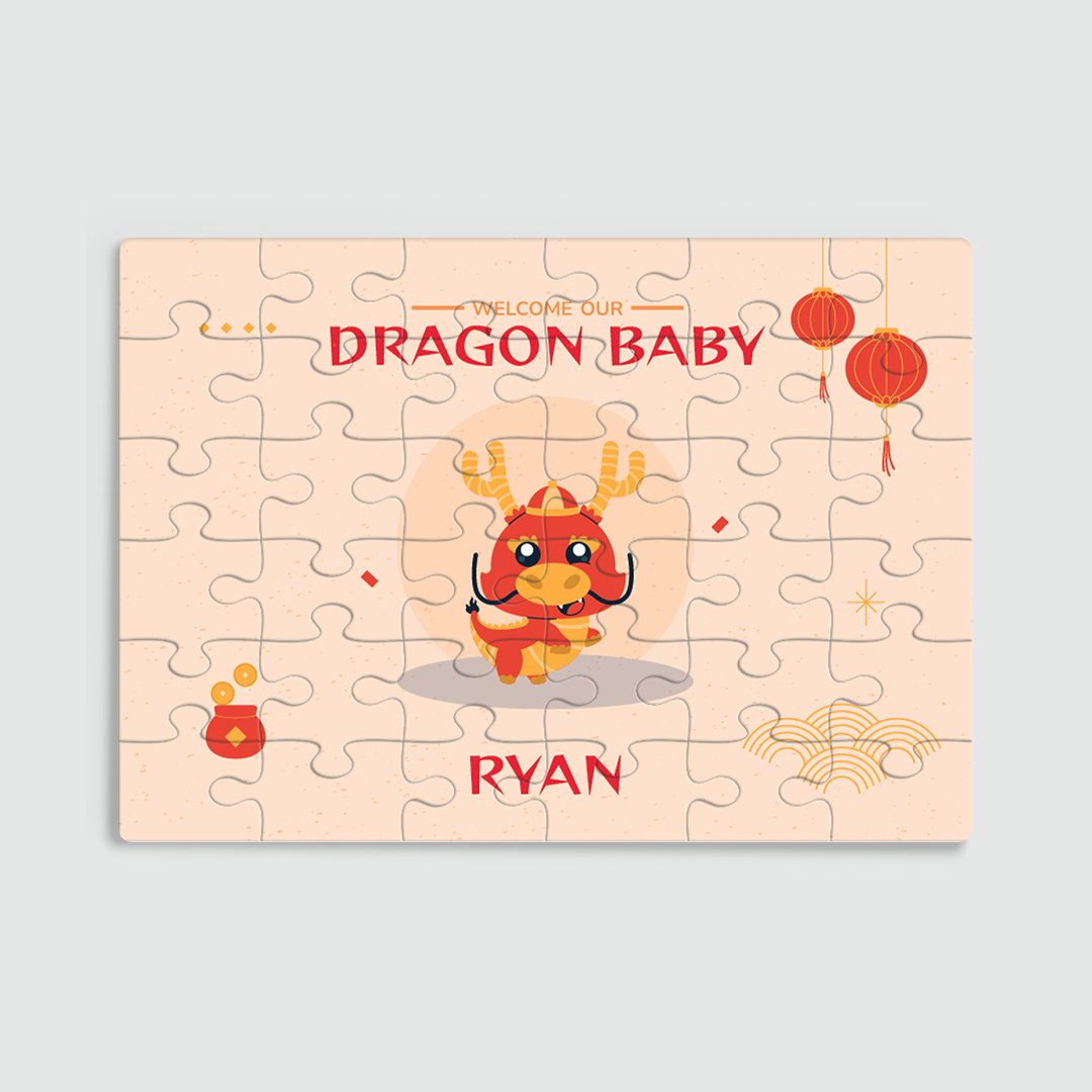 Personalised Dragon Baby Puzzle - LOVINGLY SIGNED (HK)