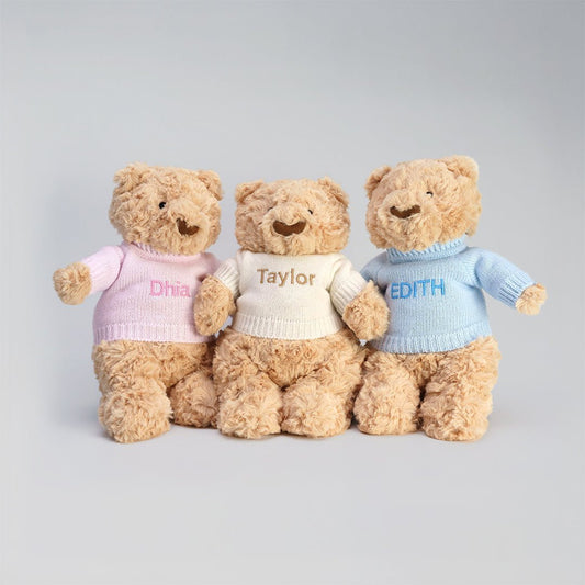 Personalised Hugsy Bear + Jumper - LOVINGLY SIGNED (HK)