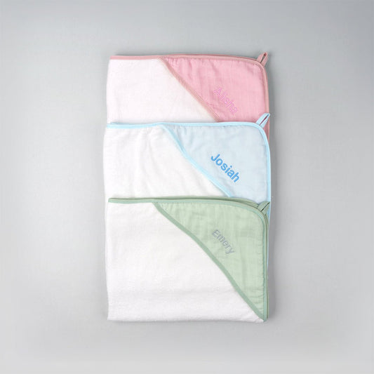 Personalized Bamboo Muslin Hooded Towel - LOVINGLY SIGNED (HK)