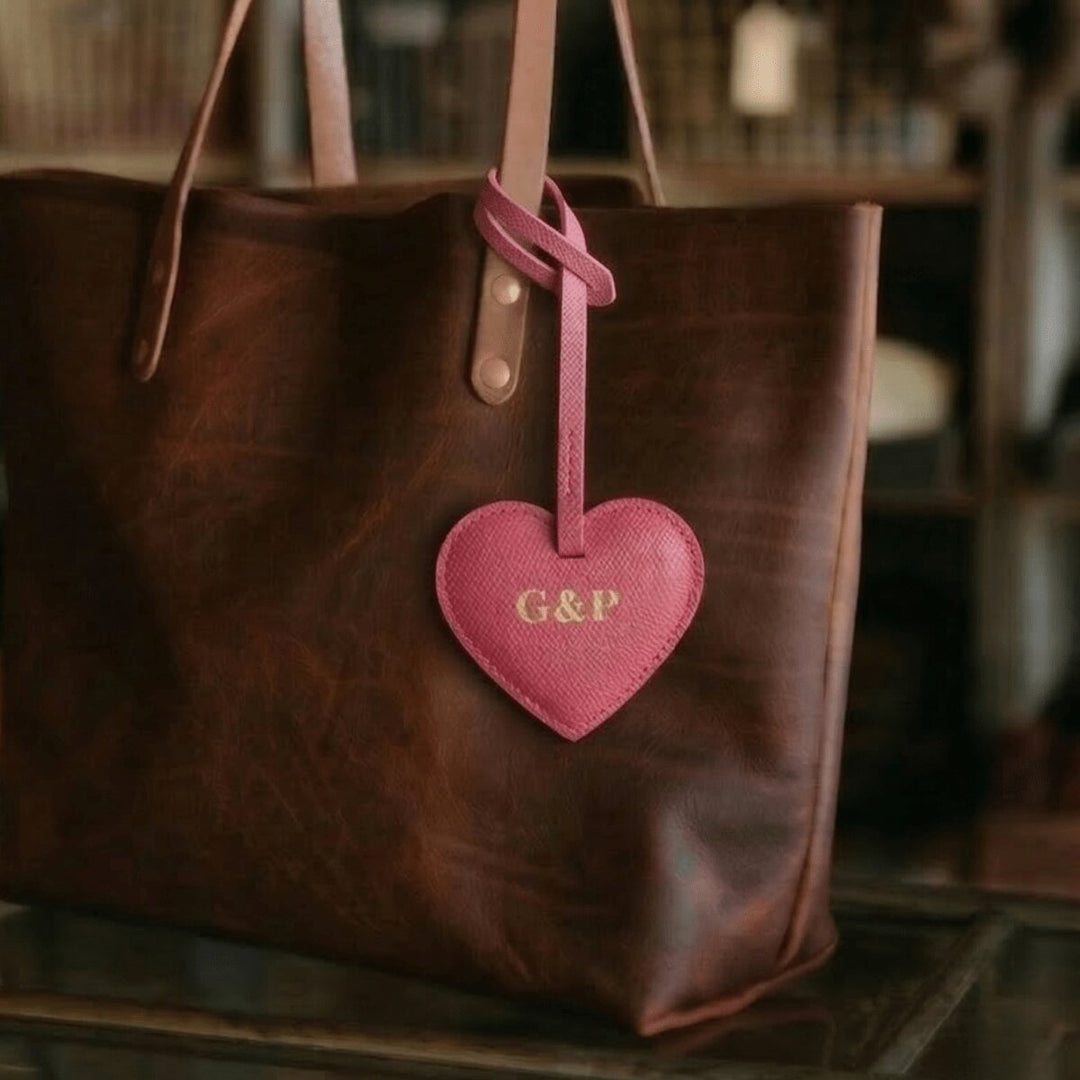 Personalised Leather Bag Charm (Multiple Color Options)