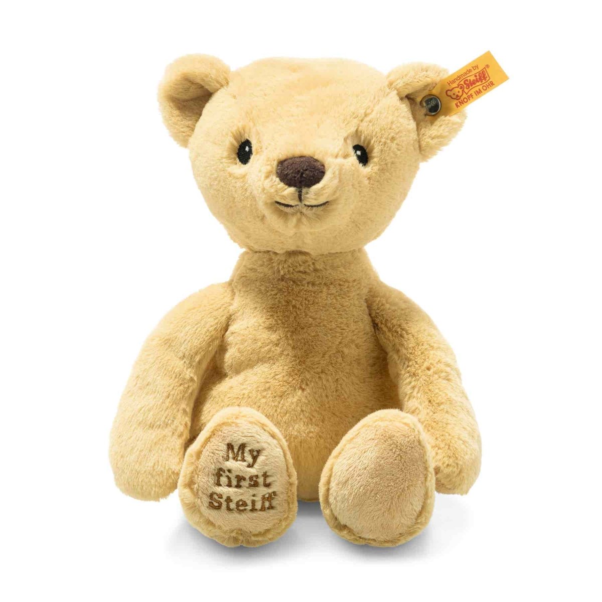 Steiff Soft Cuddly Friends My First Steiff Teddy Bear - Beige + Jumper - LOVINGLY SIGNED (HK)