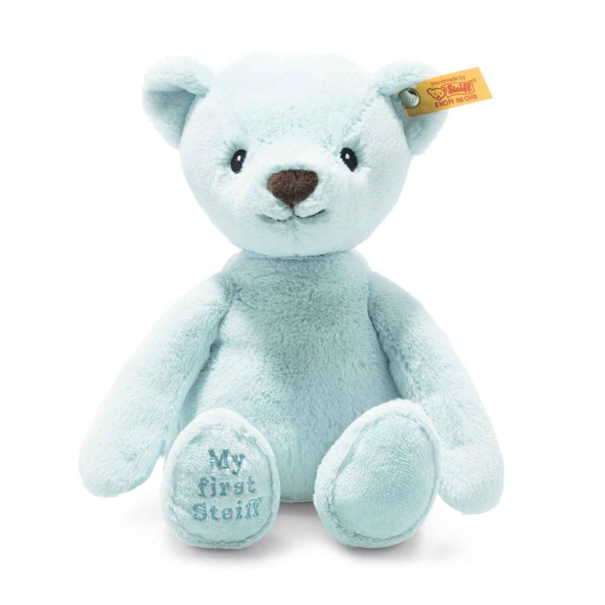 Steiff Soft Cuddly Friends My First Steiff Teddy Bear - Light Blue + Jumper - LOVINGLY SIGNED (HK)