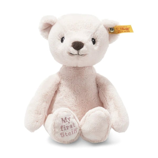 Steiff Soft Cuddly Friends My First Steiff Teddy Bear - Pink + Jumper - LOVINGLY SIGNED (HK)