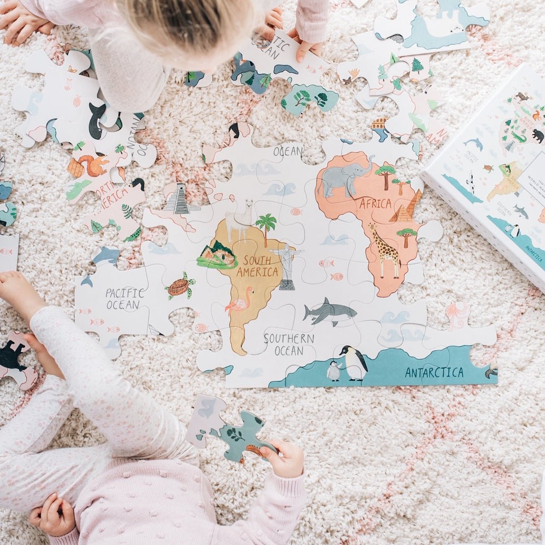 World Map Floor Puzzle by Mindful & Co Kids - LOVINGLY SIGNED (HK)