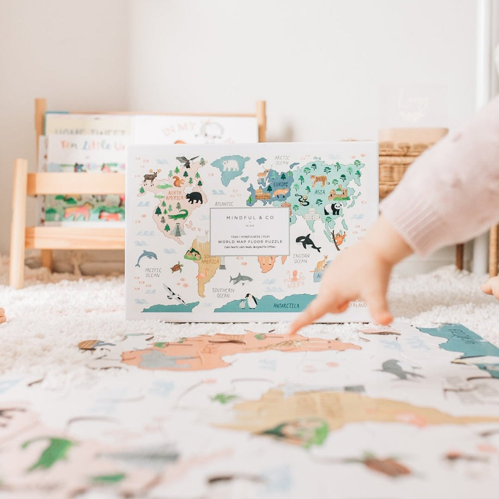 World Map Floor Puzzle by Mindful & Co Kids - LOVINGLY SIGNED (HK)