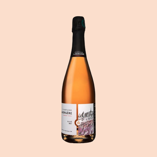 Bottle of Champagne Rosé - André Bergère Origine - LOVINGLY SIGNED (HK)
