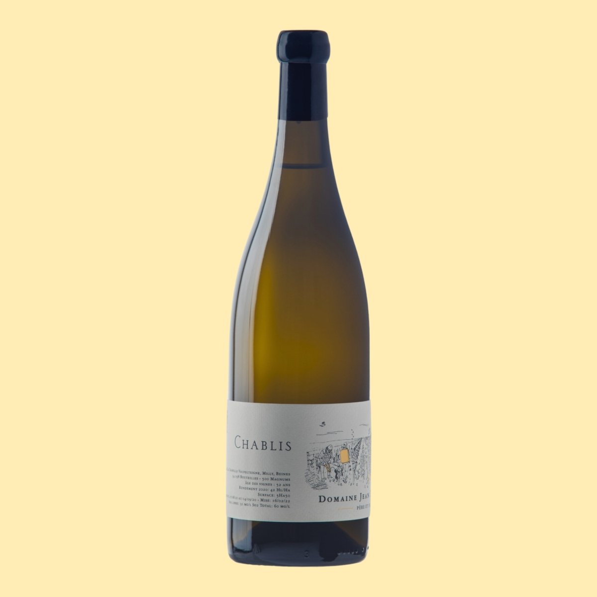 Bottle of White Wine - Domaine Jean Dauvissat 2020 - Chablis - LOVINGLY SIGNED (HK)