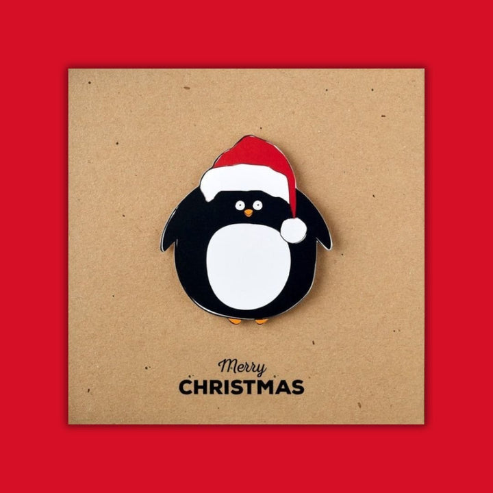 Christmas Penguin Greeting Card - LOVINGLY SIGNED (HK)