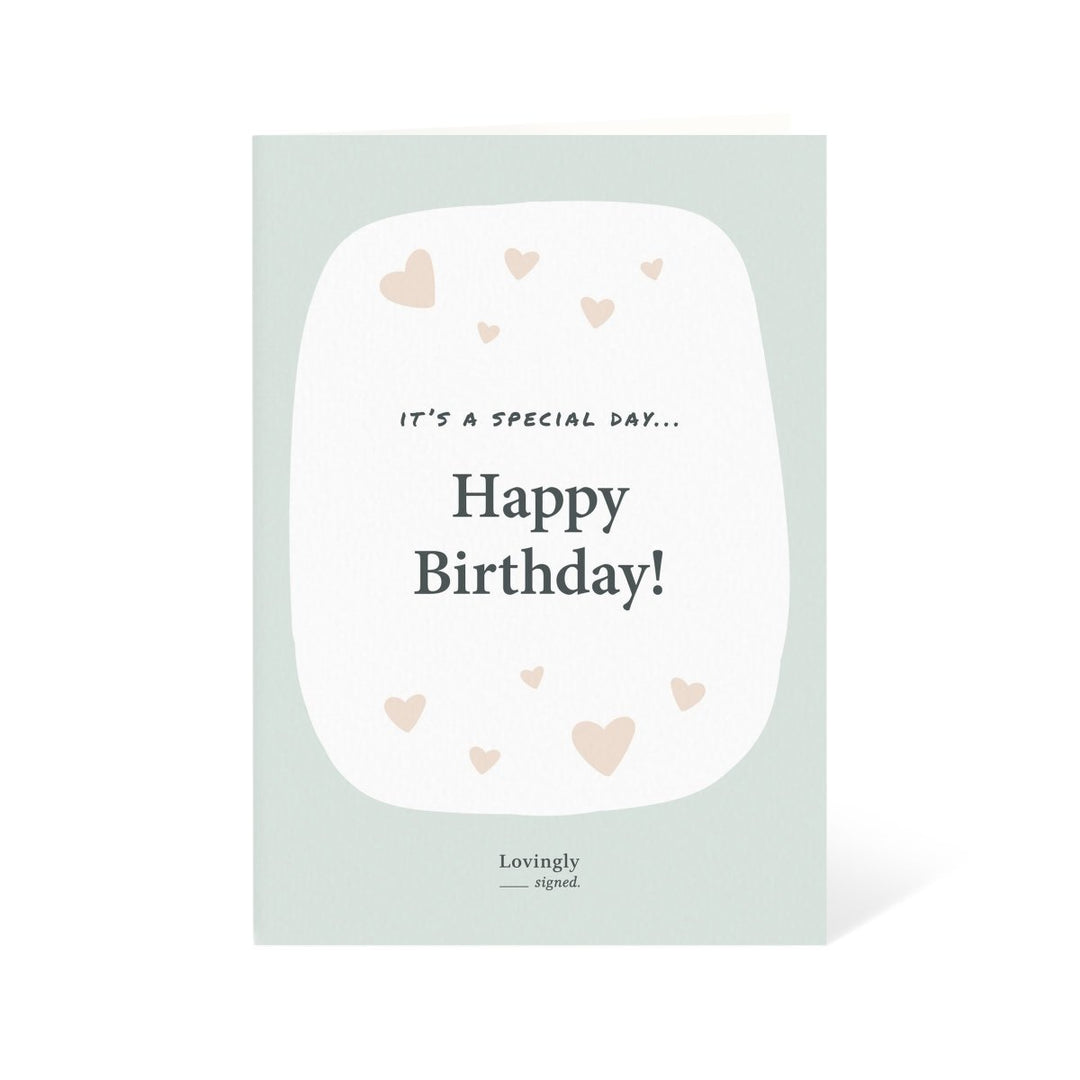 Happy Birthday Greeting Card - LOVINGLY SIGNED (HK)