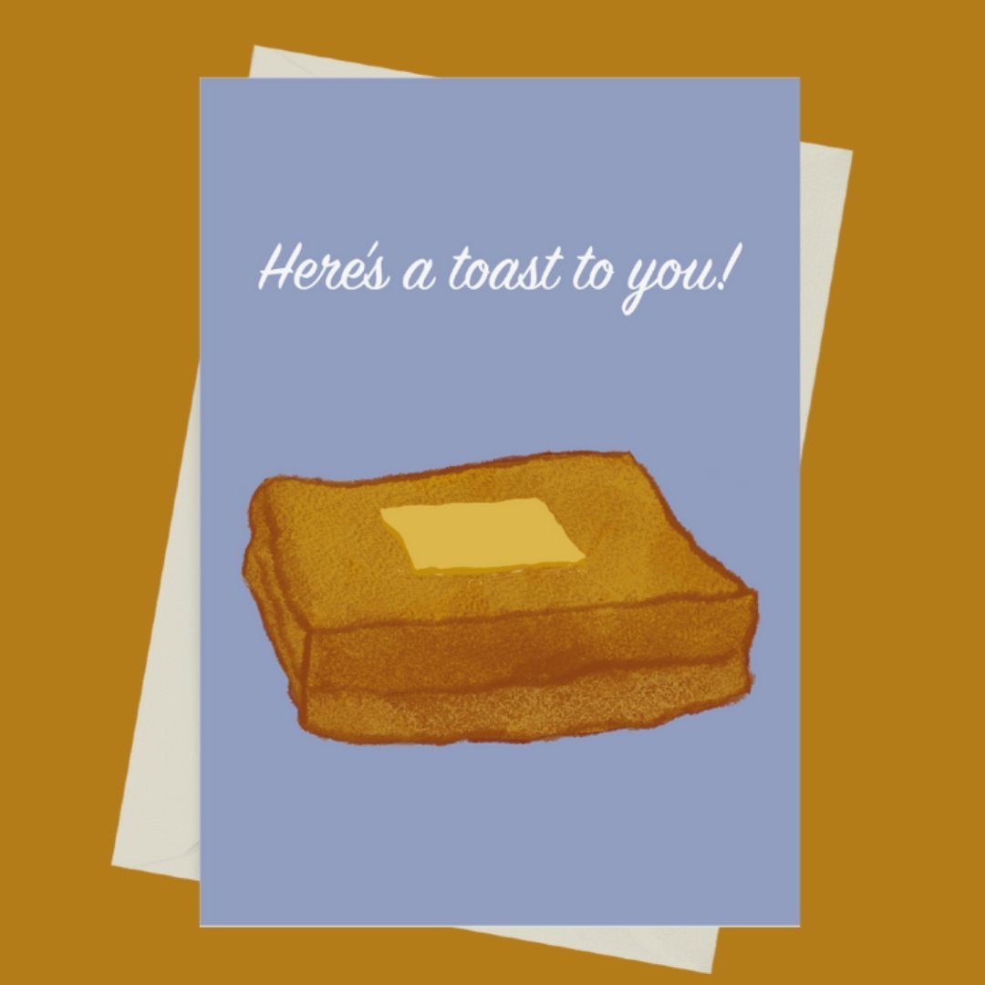 Here's a Toast to You - Greeting Card by 852prints - LOVINGLY SIGNED (HK)