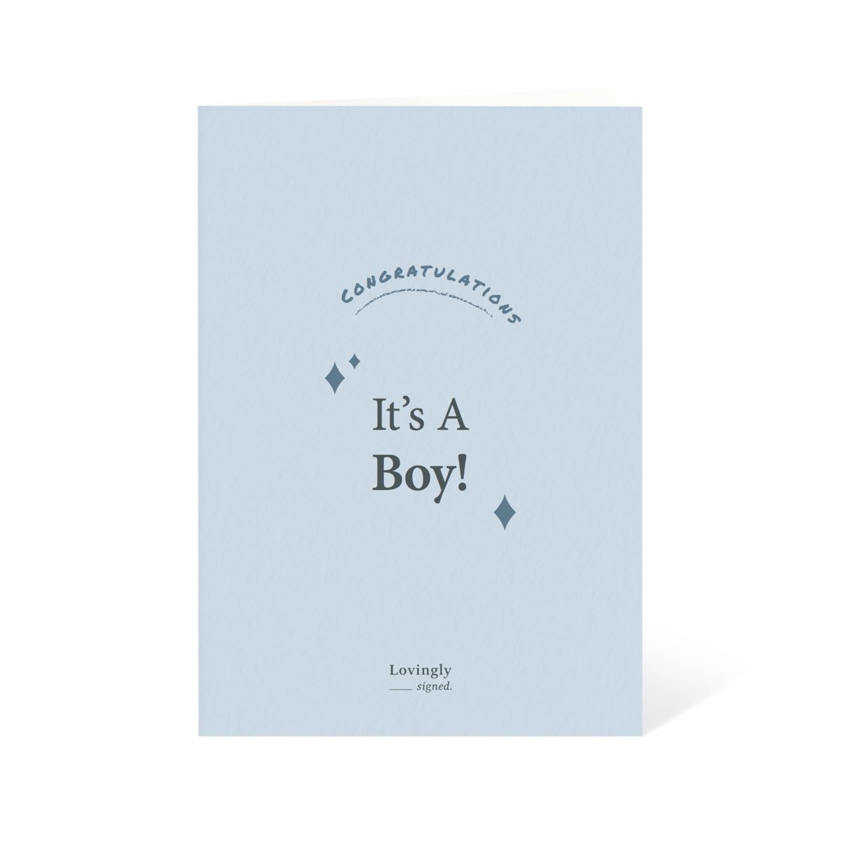 It's a Boy! Newborn Baby Congratulations Card - LOVINGLY SIGNED (HK)