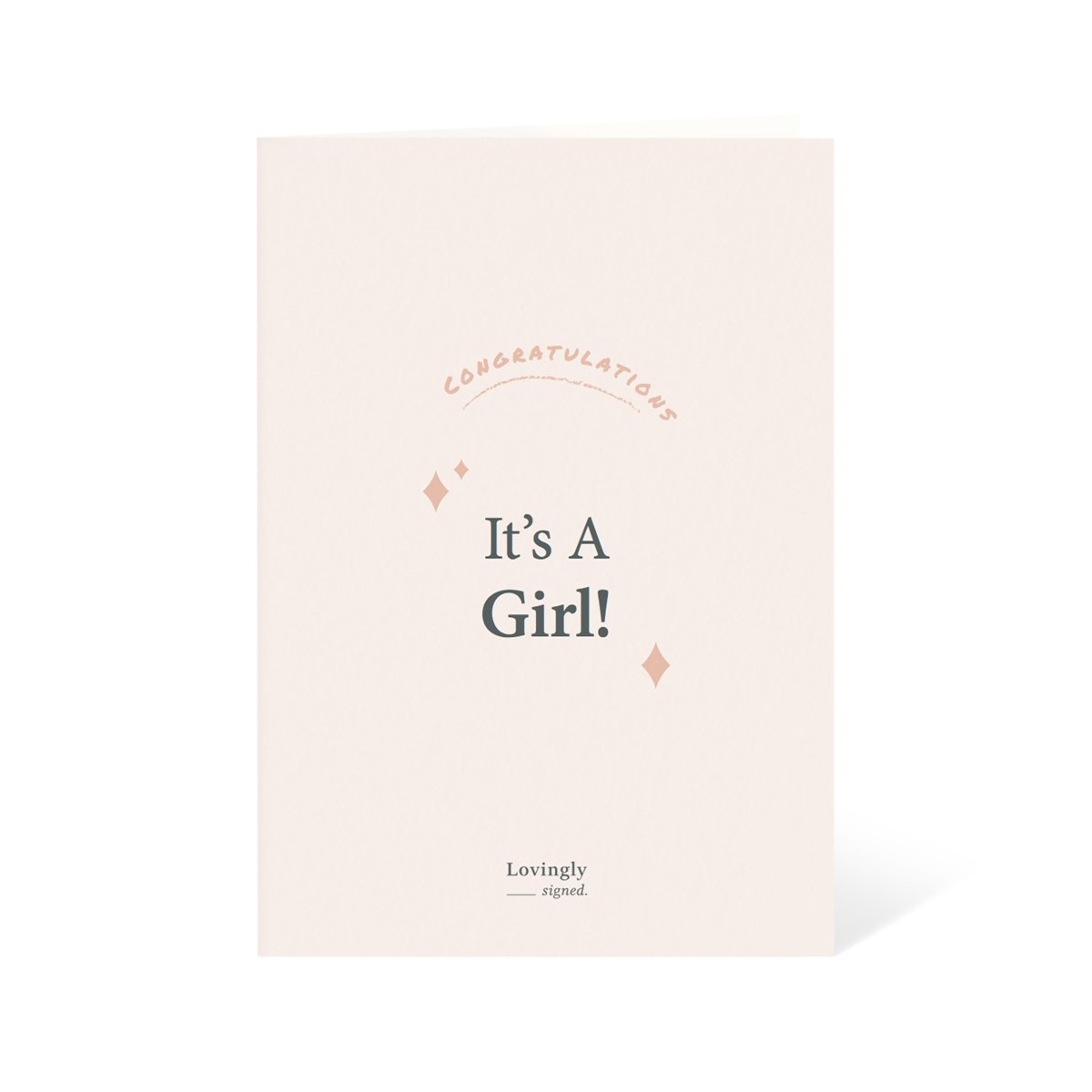 It's a Girl! Newborn Baby Congratulations Card - LOVINGLY SIGNED (HK)
