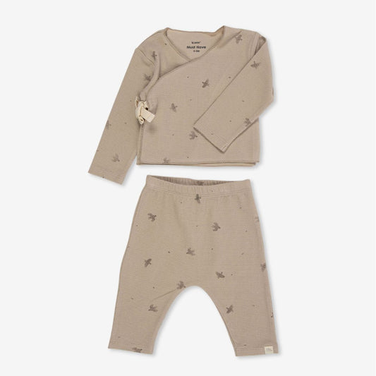 Light Brown Wrapped Around Top & Pants Set - LOVINGLY SIGNED (HK)