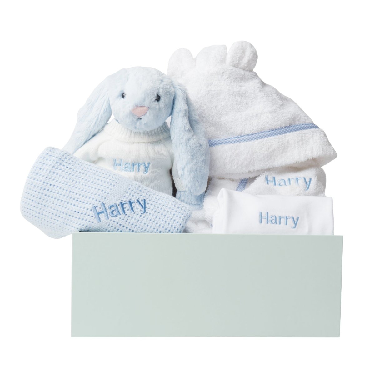 Personalised Baby Boy Welcome Gift Set - Blue - LOVINGLY SIGNED (HK)