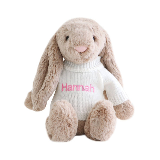 Personalised Jellycat Bunny - Beige - LOVINGLY SIGNED (HK)