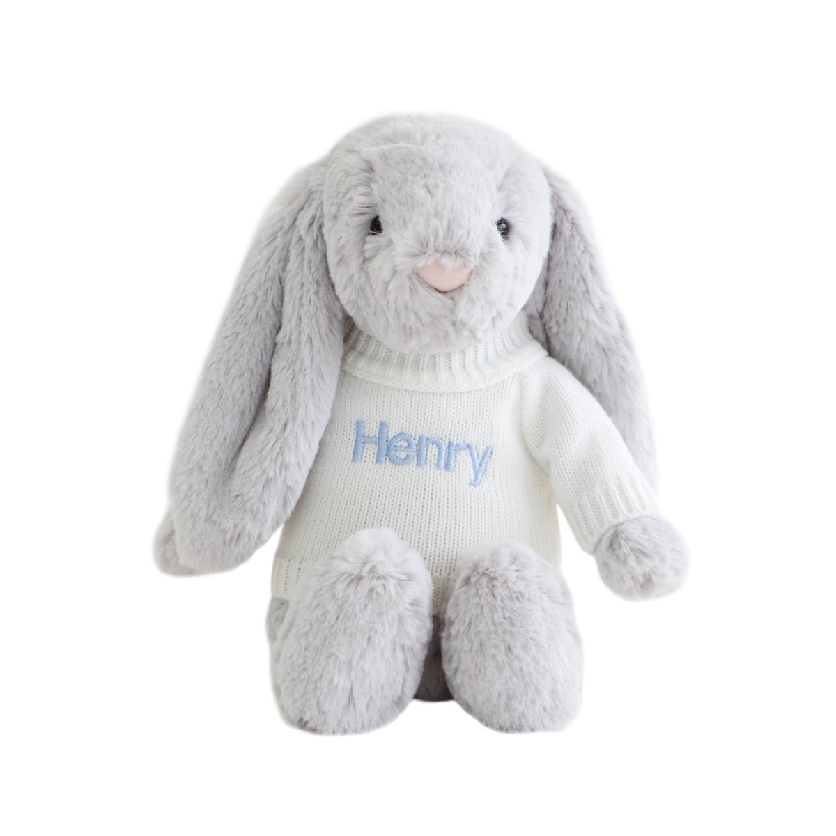 Personalised Jellycat Bunny - Grey - LOVINGLY SIGNED (HK)