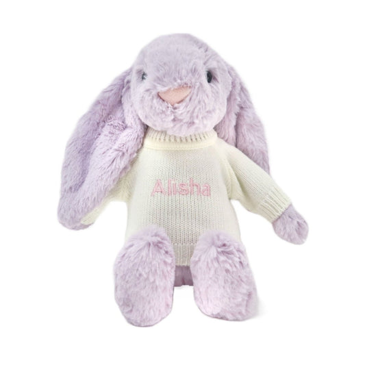 Personalised Jellycat Bunny Lilac - LOVINGLY SIGNED (HK)