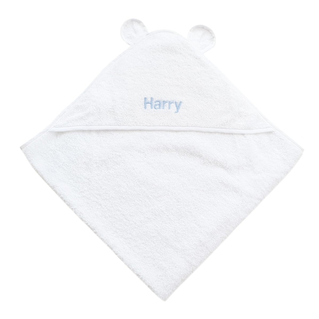 Personalised Luxury White Hooded Towel With Ears - LOVINGLY SIGNED (HK)
