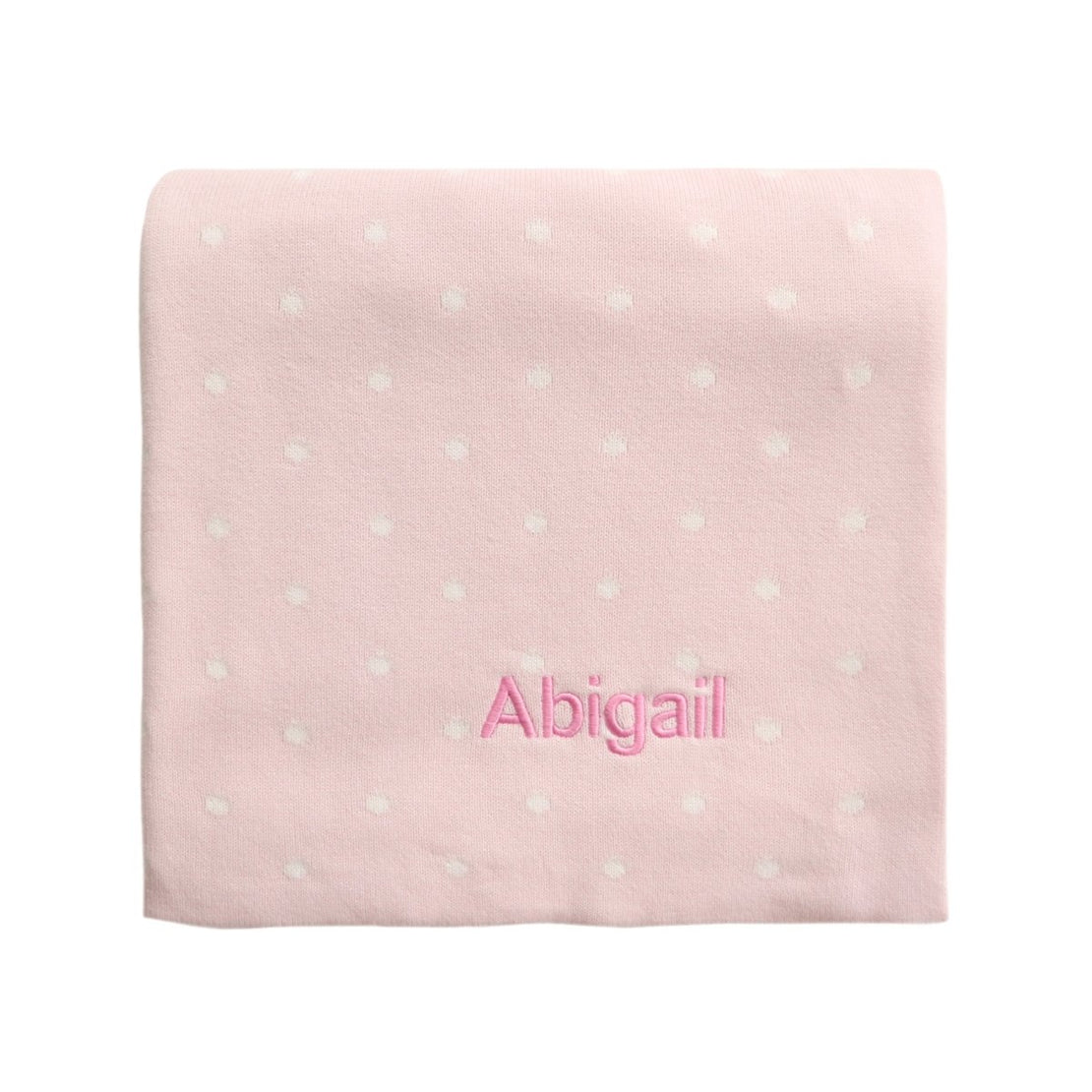 Personalised Polka Dot Blanket - Pink - LOVINGLY SIGNED (HK)