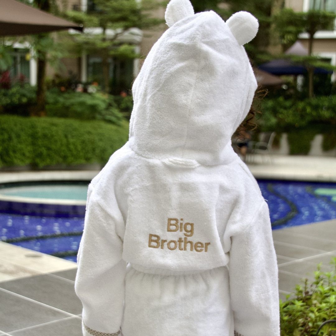 Personalized Siblings Bamboo Toweling Robes - LOVINGLY SIGNED (HK)