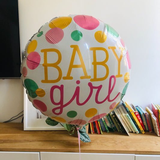 Spotted Baby Girl Balloon - LOVINGLY SIGNED (HK)