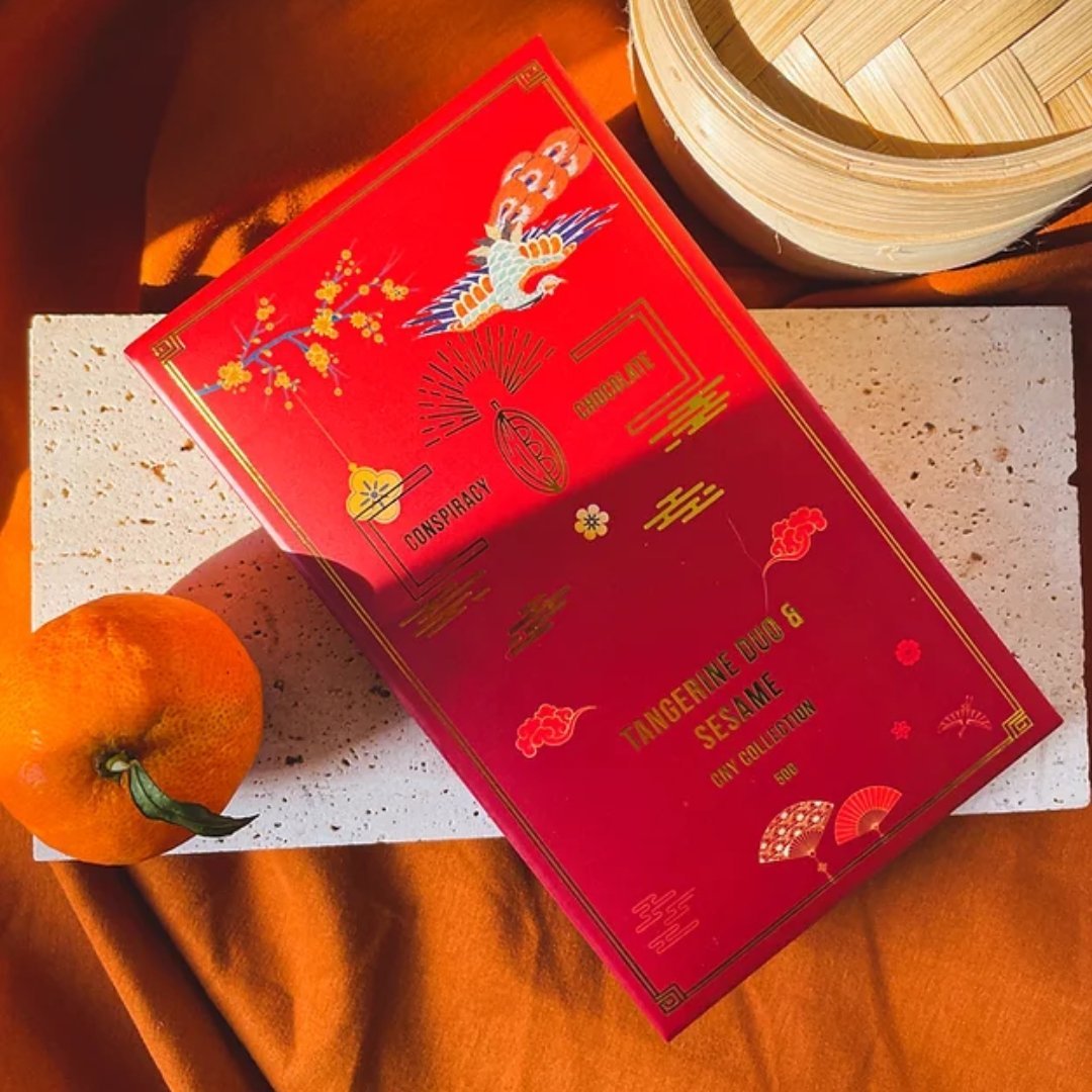 Tangerine Duo & Sesame CNY Edition Chocolate by Conspiracy Chocolate - LOVINGLY SIGNED (HK)